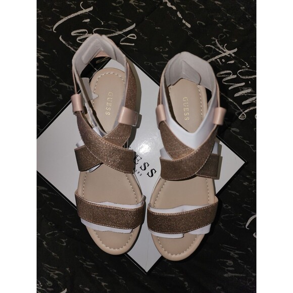 Guess Berty Platform Sandals Rose Gold Metallic 9 M - Picture 6 of 12